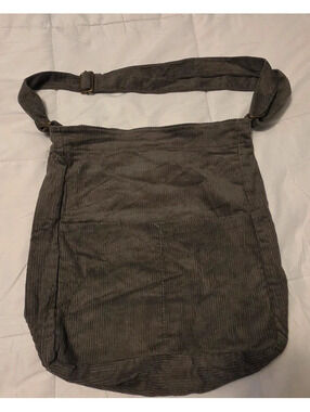Nice Corduroy Gray Messanger Bag